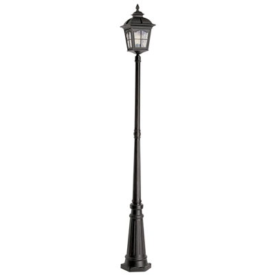 Trans Globe Lighting 5423 BK 1 Light Pole Lantern in Black